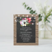 Rustic Floral Lights budget Weddenschap (Staand voorkant)