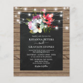 Rustic Floral Lights budget Weddenschap (Voorkant)