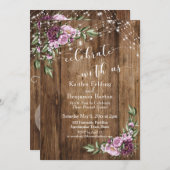 Rustic Floral Lights Reception van Us Rustic Kaart (Voorkant / Achterkant)