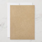 Rustic Floral Lijst Kraft | Pensioenpartij Kaart (Achterkant)