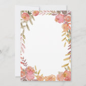 Rustic Floral Little Pumpkin Herfst 1st Birthday Kaart (Achterkant)