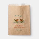 Rustic Floral  Love Bird Art Hartelijk dank Bedankzakje (Voorkant)