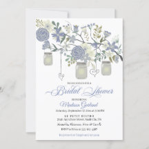 Rustic Floral Mason Jar Bridal Shower