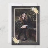 Rustic Floral Mason Jar Lights Graduation Party Kaart (Achterkant)