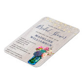 Rustic Floral Mason Jar & Lights Vrijgezellenfeest Magneet (Linkerzijde)