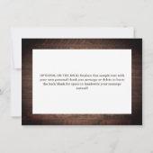 Rustic Floral Mason Jar Lights Weddenschap Bedankkaart (Achterkant)