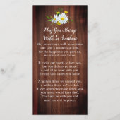 Rustic Floral Memorial Kaart Bladwijzer Foto (Achterkant)