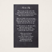 Rustic Floral Memorial Prayer Kaart Funeral Foto (Achterkant)