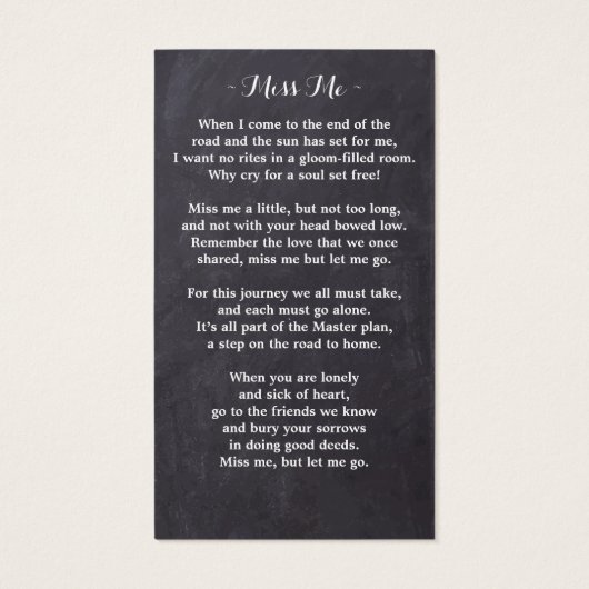 Rustic Floral Memorial Prayer Kaart Funeral Foto (Achterkant)