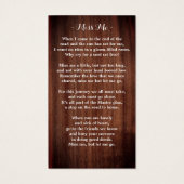 Rustic Floral Memorial Prayer Kaart Sympathie Foto (Achterkant)