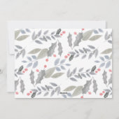 Rustic Floral Merry Bright Multi-Photo Collage Feestdagenkaart (Achterkant)