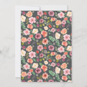 Rustic Floral met foto bewaart de Kaart Datum (Achterkant)