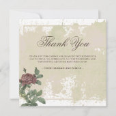 Rustic Floral Minimalist Burgundy - Hartelijk dank (Voorkant)