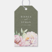Rustic Floral Minimalist Personalized Wedding Cadeaulabel (Voorkant)