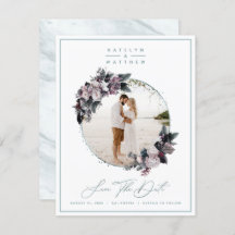 Rustic Floral Mint Framed Foto & Calligrafie