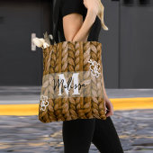 Rustic Floral Monogram Canvas tas | Cadeau voor ha