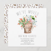 Rustic Floral Moving Announcement Aankondiging (Voorkant / Achterkant)