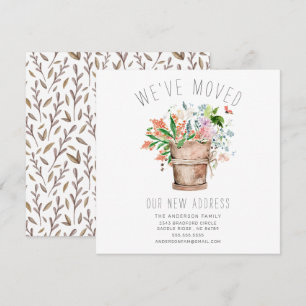 Rustic Floral Moving Announcement Aankondiging