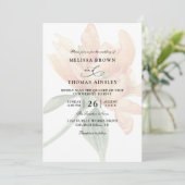 Rustic Floral Neutral Budget QR Code Wedding Kaart (Staand voorkant)