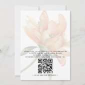 Rustic Floral Neutral Budget QR Code Wedding Kaart (Achterkant)