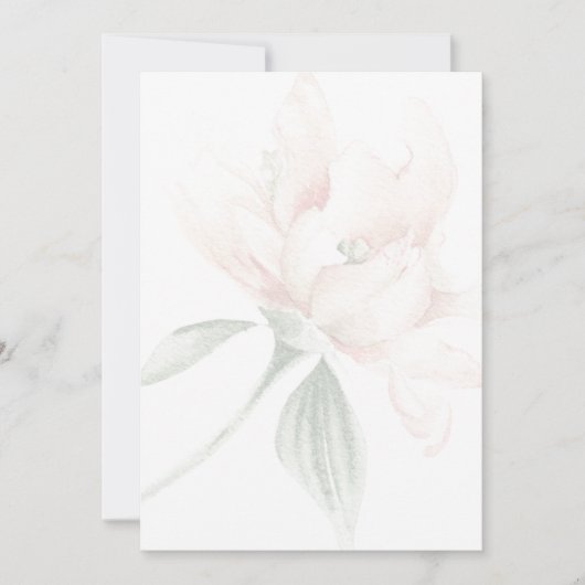 Rustic Floral Neutral Elegant Wedding Bedankkaart (Voorkant)