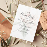 Rustic Floral Neutral Elegant Wedding Invitation Kaart<br><div class="desc">Prachtige,  transparante perzik/roze pony op de achtergrond met decoratief script & typografie. Deze uitnodiging is gewoon verbluffend. Ideaal voor een seizoen bruiloft. 100% klanttevredenheid bij Zazzle.</div>