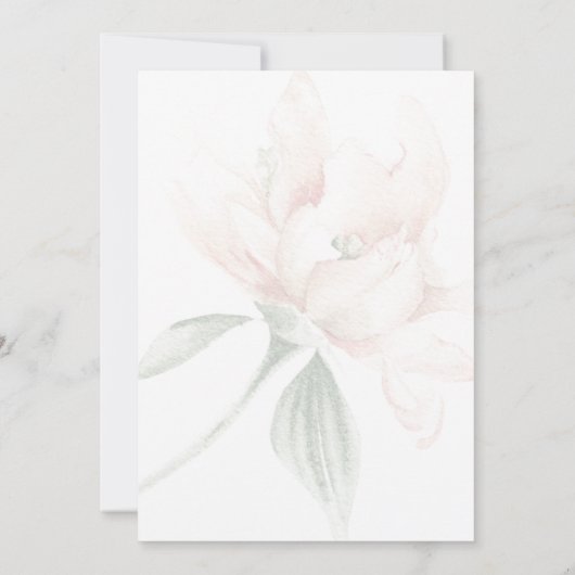 Rustic Floral Neutral Elegant Wedding Kaart (Achterkant)