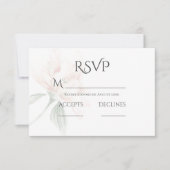 Rustic Floral neutrale kleuren RSVP Kaartje (Voorkant)