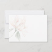 Rustic Floral neutrale kleuren RSVP Kaartje (Achterkant)