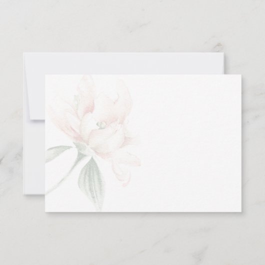 Rustic Floral neutrale kleuren RSVP Kaartje (Achterkant)