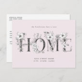 Rustic Floral New Address EDITABLE Colors Briefkaart (Voorkant / Achterkant)