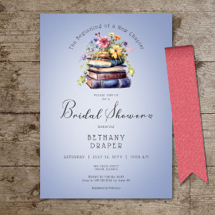 Rustic Floral Nieuw hoofdstuk begint met blauwe do Kaart
