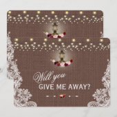 Rustic Floral Old Lantern zal me weggeven Kaart (Voorkant / Achterkant)