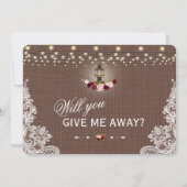 Rustic Floral Old Lantern zal me weggeven Kaart (Voorkant)