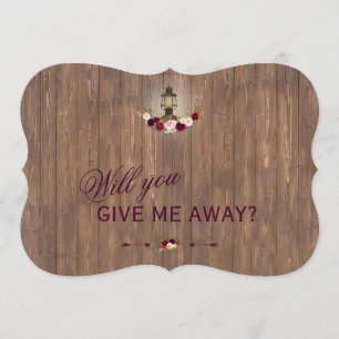 Rustic Floral Old Lantern zal me weggeven Kaart