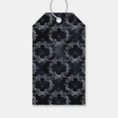 Rustic Floral Owl and Spiders Gothic Wedding Cadeaulabel (Achterkant)