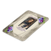 Rustic Floral Pansy Foto Afstuderen Magneet (Linkerzijde)