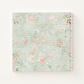 Rustic Floral Pastels gepersonaliseerd Notitieboek (Achterkant)