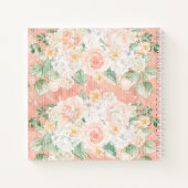 Rustic Floral Peach Green op maat Notitieboek (Achterkant)