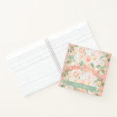 Rustic Floral Peach Green op maat Notitieboek (Binnen)