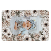 Rustic Floral Photo Magnet Magneet (Horizontaal)