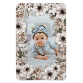 Rustic Floral Photo Magnet Magneet (Verticaal)