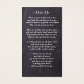 Rustic Floral Photo Memorial Prayer Kaart Funeral (Achterkant)