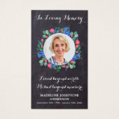 Rustic Floral Photo Memorial Prayer Kaart Funeral (Voorkant)