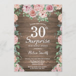 Rustic Floral Pink Peonies Surprise 30th Birthday Kaart<br><div class="desc">Rustic Floral Pink Peonies verrast 30e verjaardag Uitnodiging voor vrouwen. Waterverf Floral Flower. Elegant roze en Peony Flowers. Volwassen verjaardag. Rustic Wood Background landretro. 13e 15e 16e 18e 21e 30e 40e 50e 60e 70e 90e 100e, Alle leeftijden. Voor verdere aanpassing, te klikken gelieve de knoop "van de Aanpassing het"en ons...</div>