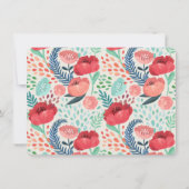 Rustic Floral  print - Speciaal schrijfwerk Notitiekaartje (Achterkant)