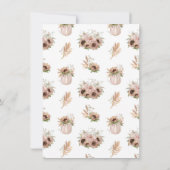 Rustic Floral Pumpkin Herfst in Love Vrijgezellenf Kaart (Achterkant)