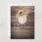 Rustic Floral Pumpkin Herfst in Love Vrijgezellenf Kaart (Voorkant)