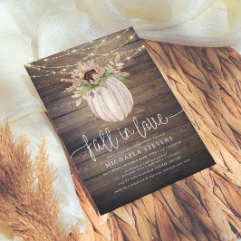 Rustic Floral Pumpkin Herfst in Love Vrijgezellenf Kaart