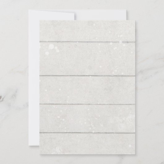 Rustic Floral Pumpkin Peach Coral White Shiplap Kaart (Achterkant)